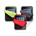 Red / Green Soft Pu And Neoprene Ipad Sleeves For Ipad &amp; 10.1” Tablets, Velvet Inner